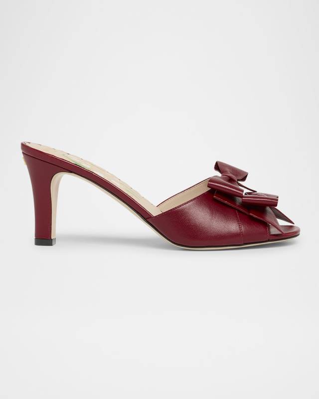 Bowow Leather Stiletto Mule Sandals